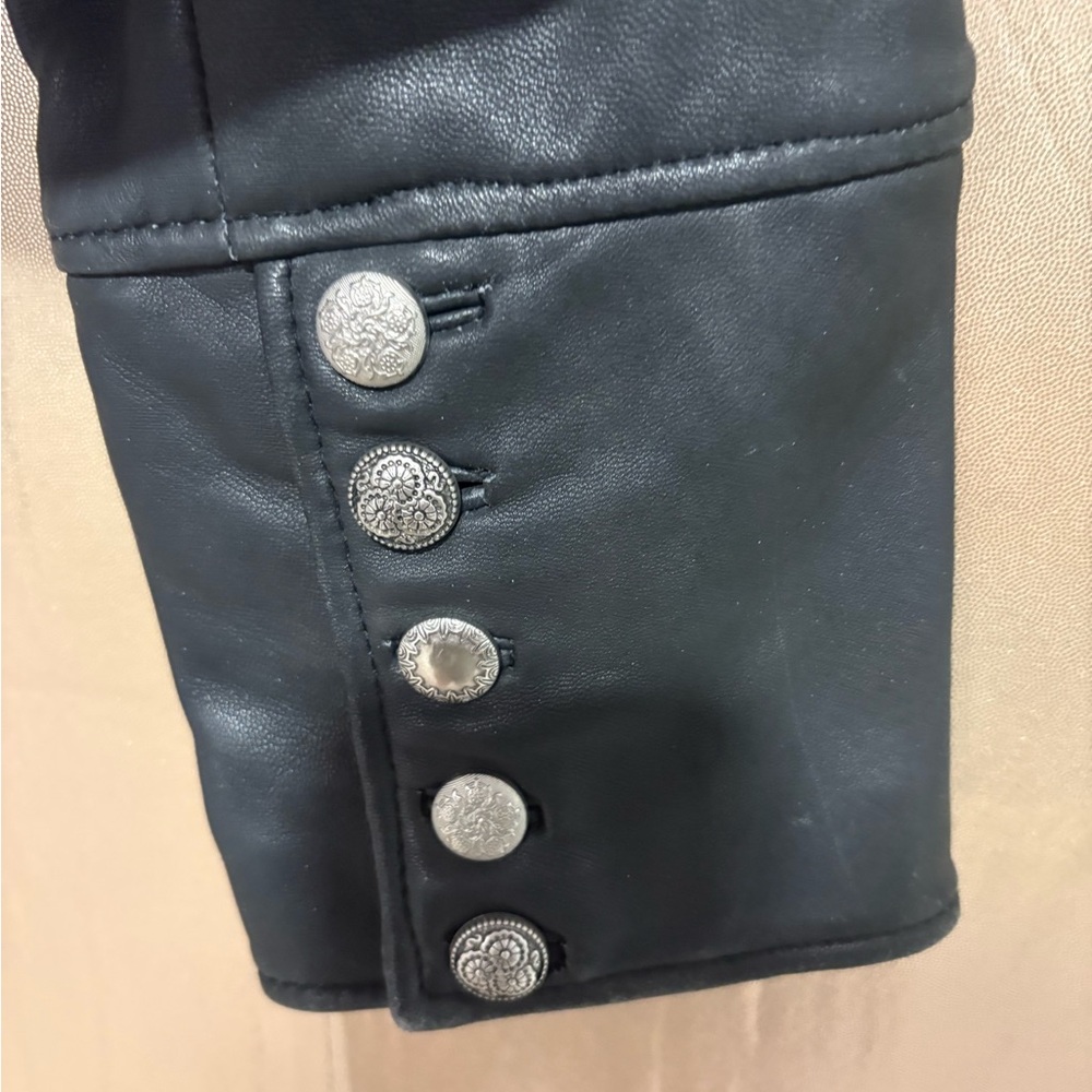 Wilsons Leather Black Buttoned Jacket - image 3